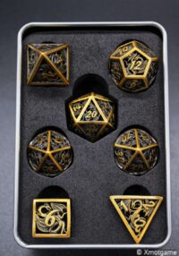 Hollow metal dice set