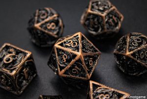 Hollow metal dice set 51