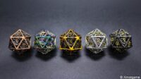 Hollow metal dice set 52