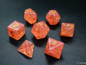 Milk-colored RPG game dice (3)