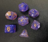 Milk colored RPG game dice 5