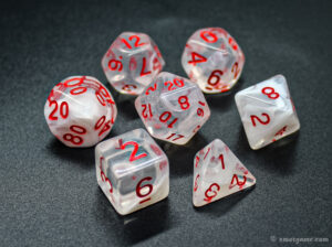 Swirl transparent dice