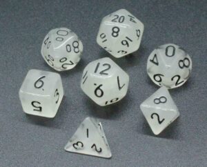 Gow in the dark- mini size dice