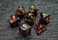 Color layered dice (red and black)