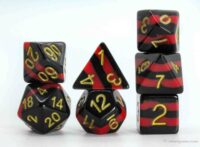 Color layered dice (red and black)