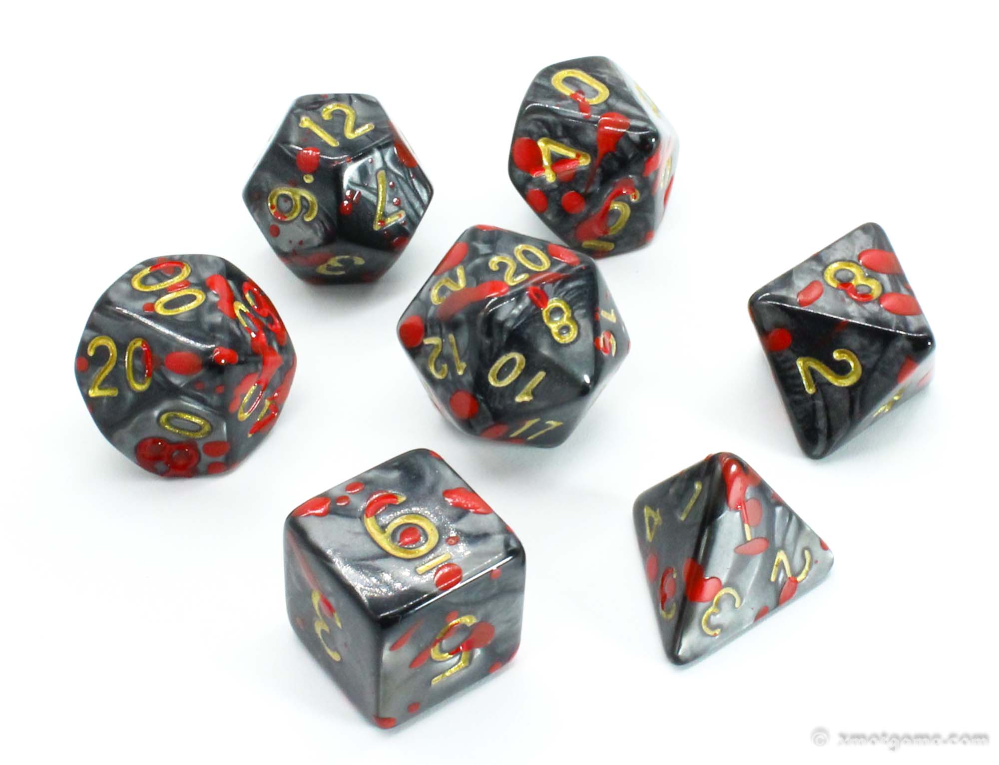 Irregular Spray Dots Polyhedral Dice｜Pearl Dice Sets - Wooden dice set ...