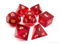 Clear Red Glass Dice