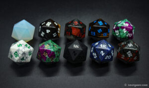 30mm D20 gemstone dice