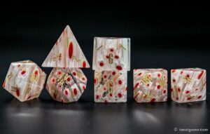 Custom dnd gemstone dice set 84