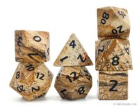 Picture Jasper Gemstone Dice Set