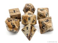 Picture Jasper Gemstone Dice Set