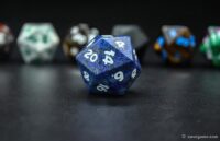 D20 Gemstone dice 30mm 6