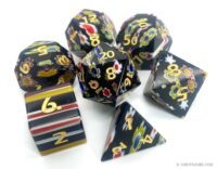 Fused Art Flower Glass Dice Set