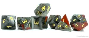 Gemstone Dice African Bloodstone made by XMOT 3