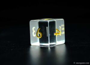 Gemstone Dice Clear Glass Made by XMOT 4