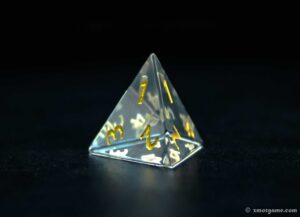 Gemstone Dice Clear Glass Made by XMOT 5