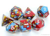 Mosaic turquoise dice set