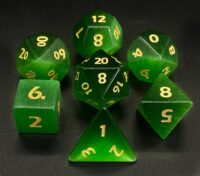 Green Cat's Eye Stone Dice