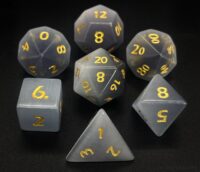 Grey Cat's Eye Stone Dice