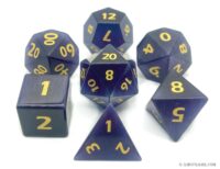 purple Cat's Eye Stone Dice