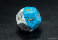 Turquoise gemstone dice bluewhite 12