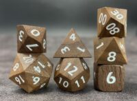 Black Walnut Wood Dice Set