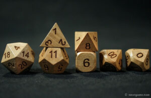 Cherry Wood Dice set