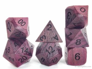 Purple Heart Wooden Dice