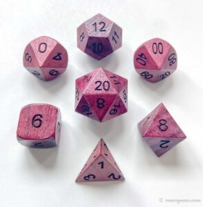 Purple Heart Wooden Dice