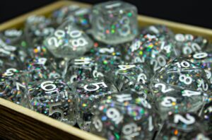 Glitter Dice Set, Resin Dice Manufacture