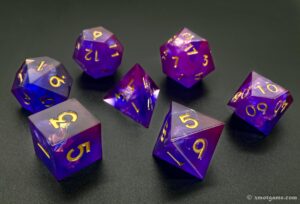 purple nebula dice set