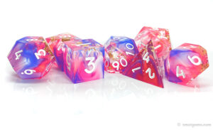 Swirl Resin polyhedral dice set