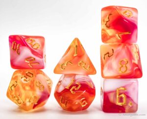 New swirl dice (solid color + transparent color) Custom dnd dice