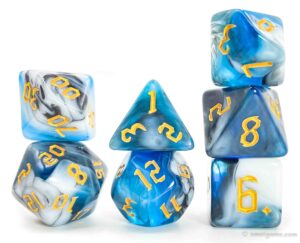 New swirl dice (solid color + transparent color) Custom dnd dice