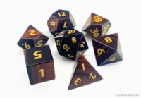 Tiger Eye Stone Dice Set