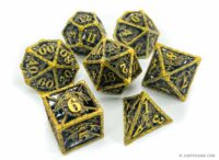 Hollow metal dragon dice set