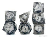 Liquid core Dice Custom Sharp Edge Polyhedral resin Dice set