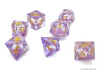 Liquid core Dice Custom Sharp Edge Polyhedral resin Dice set