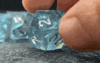 Liquid core Dice Custom Sharp Edge Polyhedral resin Dice set