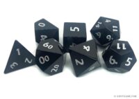 Black Obsidian 7 Piece RPG Dice Set