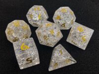 clear Cracked Glass Dice Set