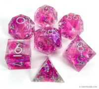 Glittering holographic foil resin dice set