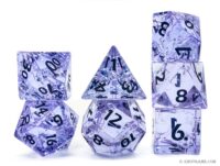 purple Cracked Glass Dice Set