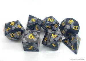 Snowflake Obsidian Gemstone Dice