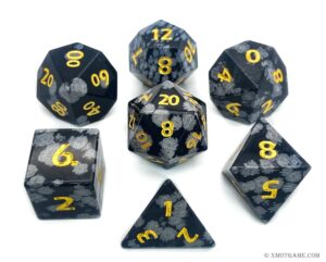 Snowflake Obsidian Gemstone Dice