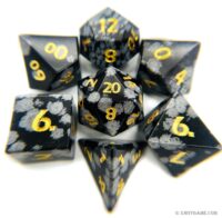 Snowflake Obsidian Gemstone Dice