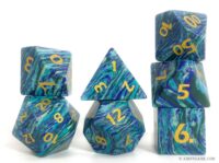 Blue Sea Stone Dice Set