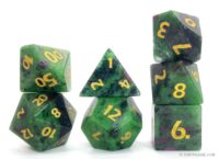 Ruby in zoisite gemstone dice