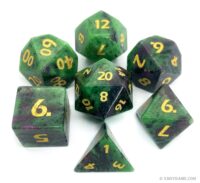 Ruby in zoisite gemstone dice