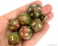 Unakite Gemstone Dice